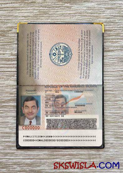 Wyspy Marshalla zdjęcie do paszportu pliki PSD, skan i fotografowany obraz